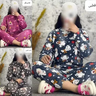 بلوز و شل�وار تدی جنس تدی درجه یک فری سایز 36تا46