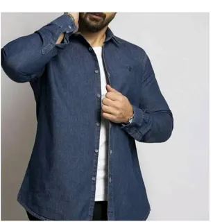 پیراهن لی  آستین بلند مردانه   M L XL XXL تابستانی خنک .شیک و راحت  بدون رنگدهی 