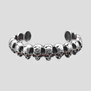 دستبند اسکلتی نگین دار استیل مدل 14Skulls �کد Njd-217d4