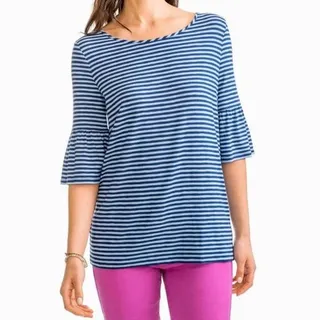 بلوز آستین کلوش زنانه ساترن تاید southern tide آمریکا ،سایز M (ارسال رایگان )