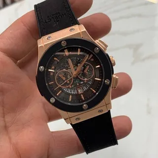 ساعت هابلوت مردانه Hublot تاریخ دار بند و قفل اصلی حکاکی شده با جعبه و ارسال رایگان به کل کشور کشور 