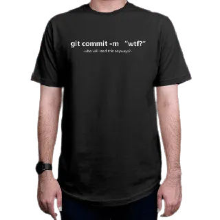 تیشرت برنامه نویسی طرح git commit -m wtf